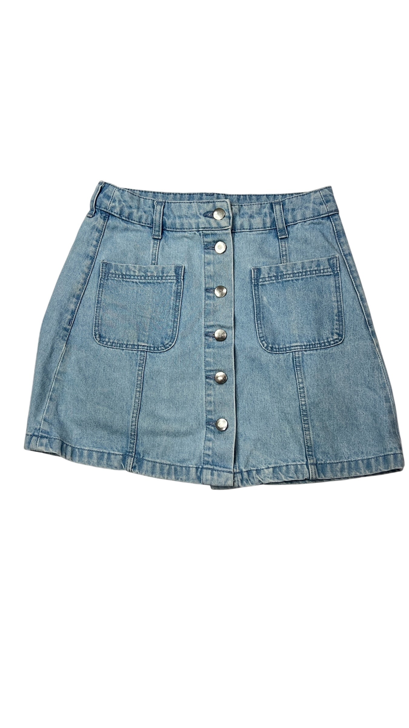 H&M Light Wash Denim Mini Skirt