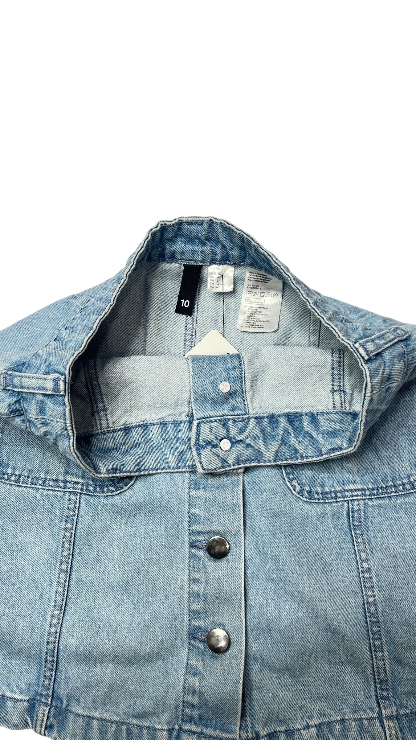 H&M Light Wash Denim Mini Skirt