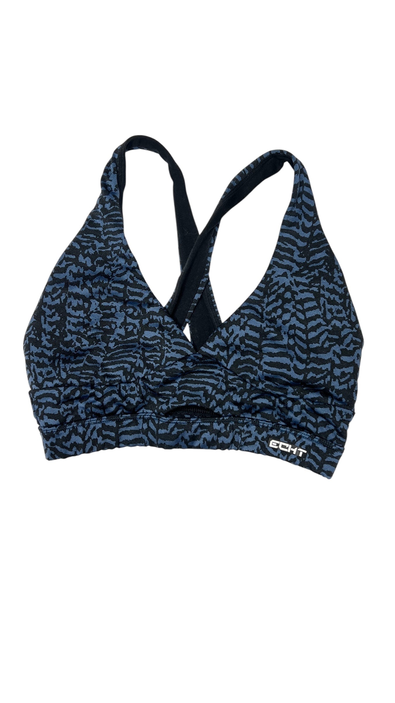 ECHT Crisscross Sports Bra – Black/Blue Animal Print & Black/Gray Animal Print