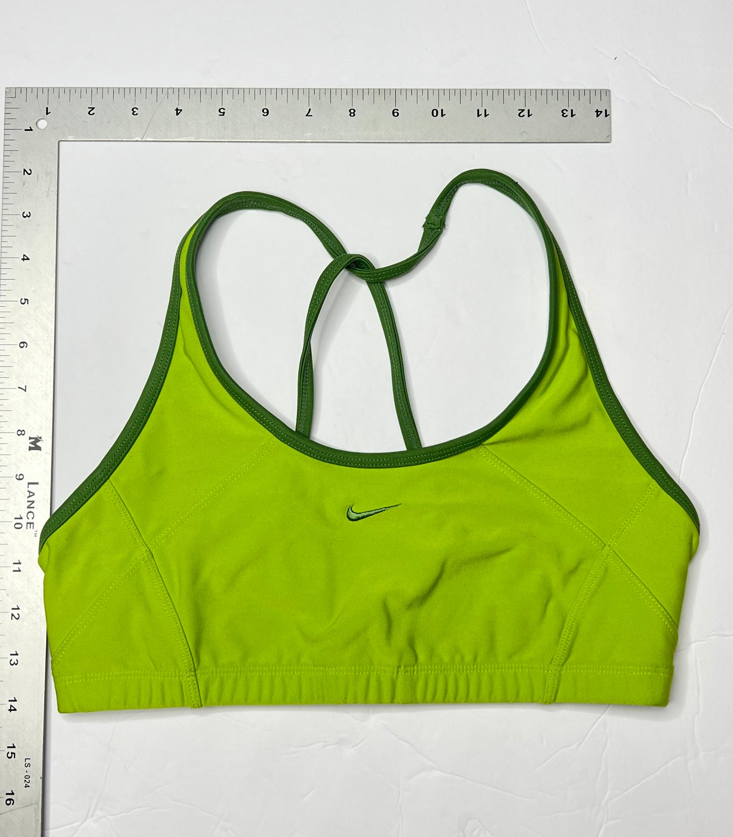 Nike Lime Green Sports Bra with T-Back Straps – Size Small/Medium (Unmarked)
