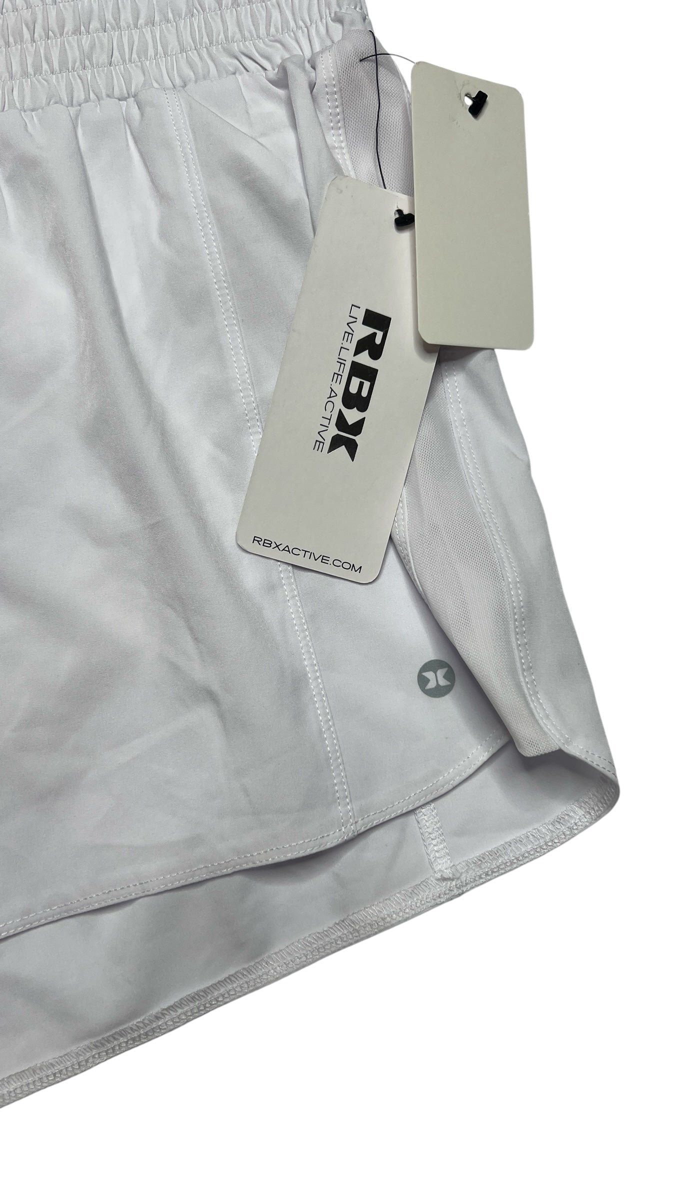 RBX White Athletic Running Shorts – Size Large