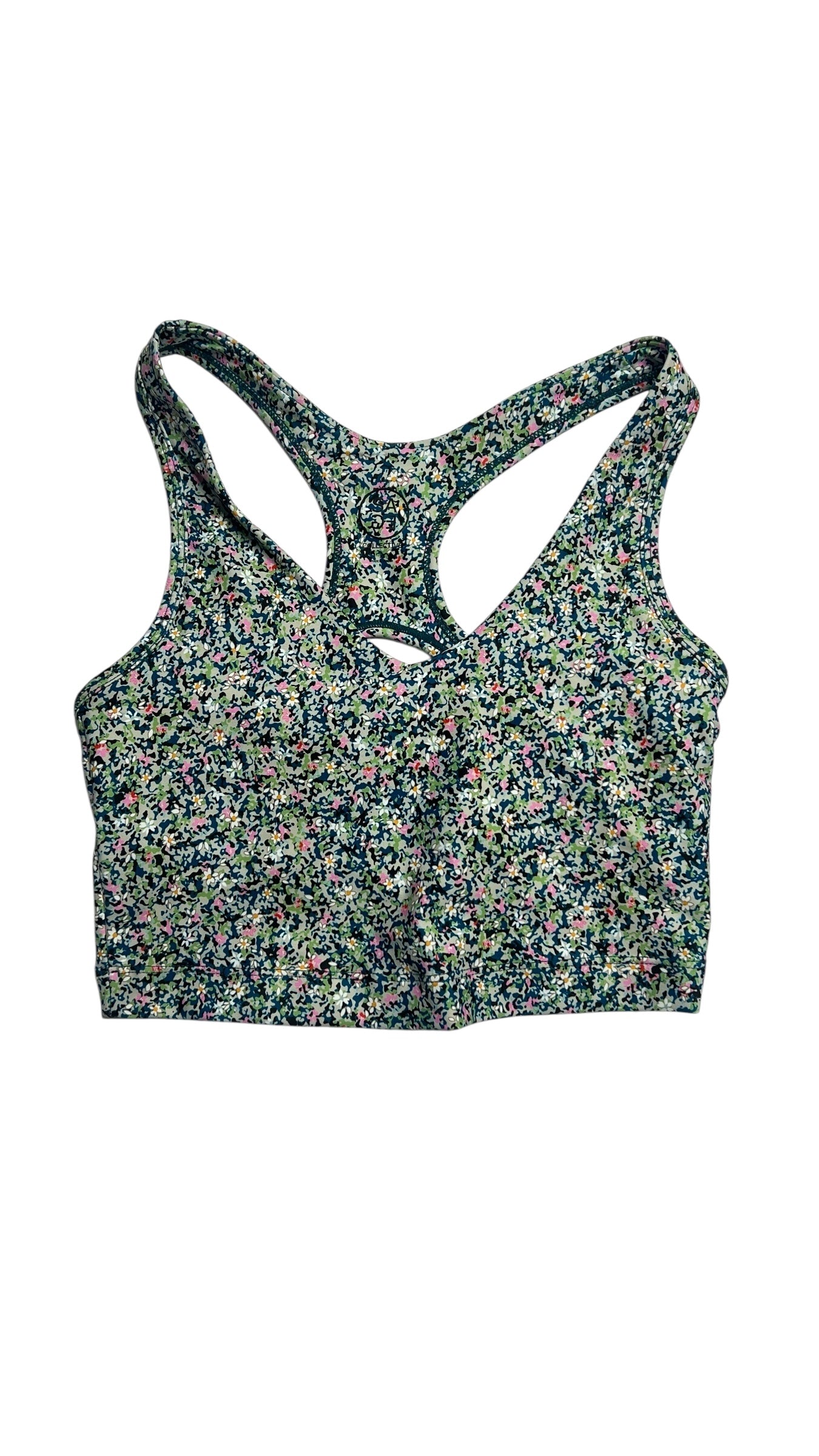 All in Motion Floral Sports Bra & Biker Shorts Set – Multicolor