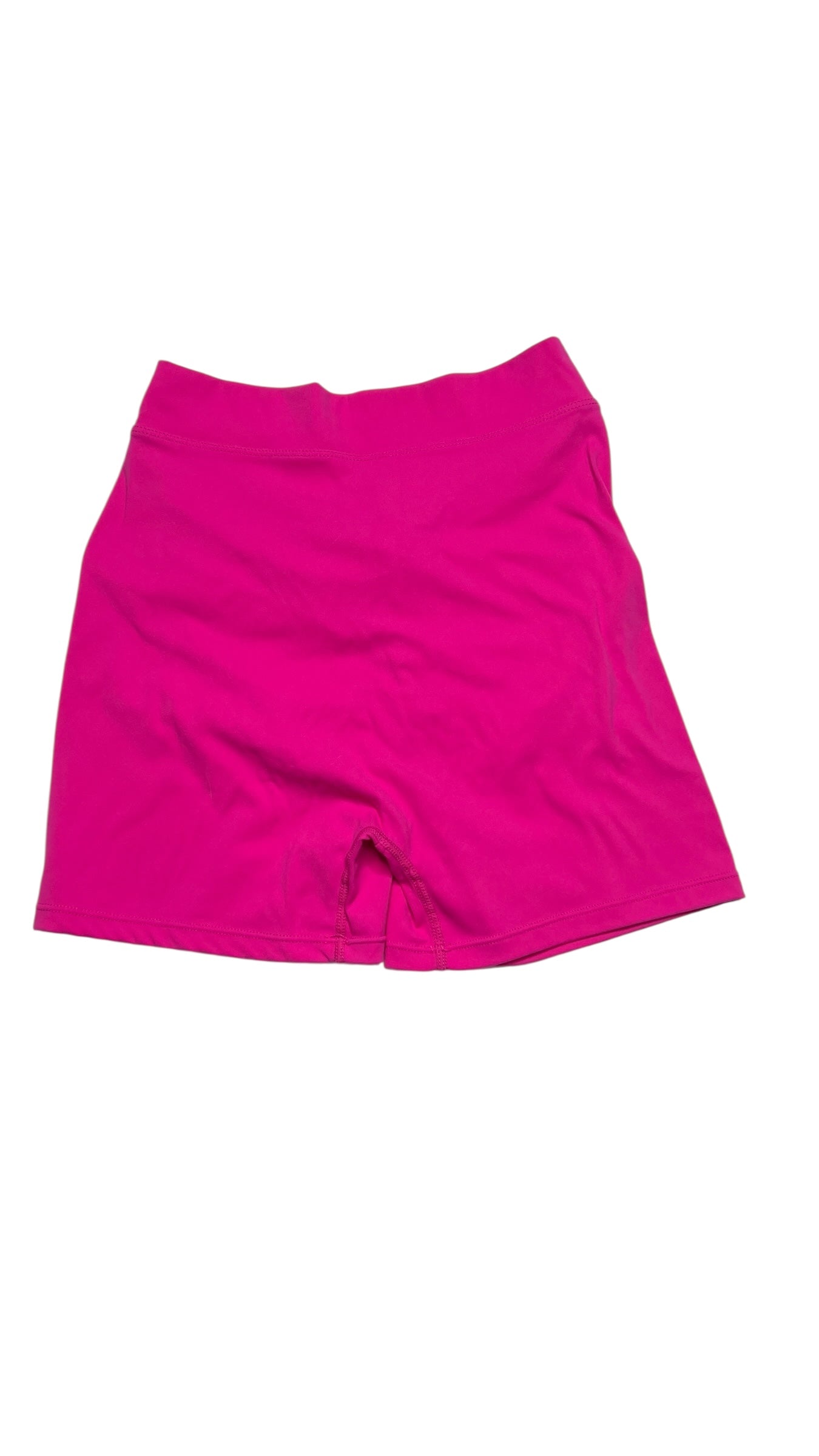 Hot Pink Ruched Biker Shorts