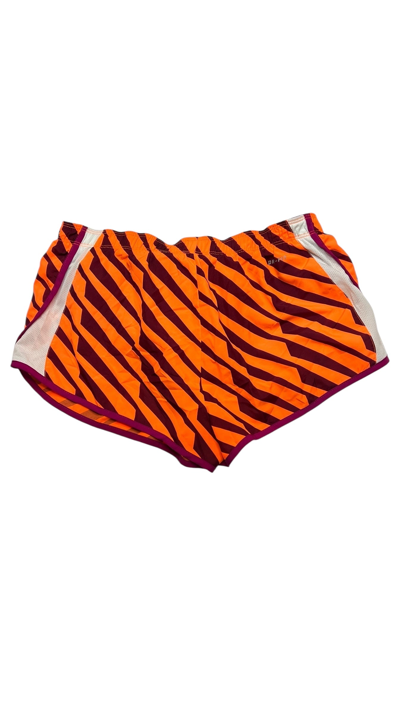 Nike Dri-FIT Tempo Running Shorts - Orange/Burgundy Stripe