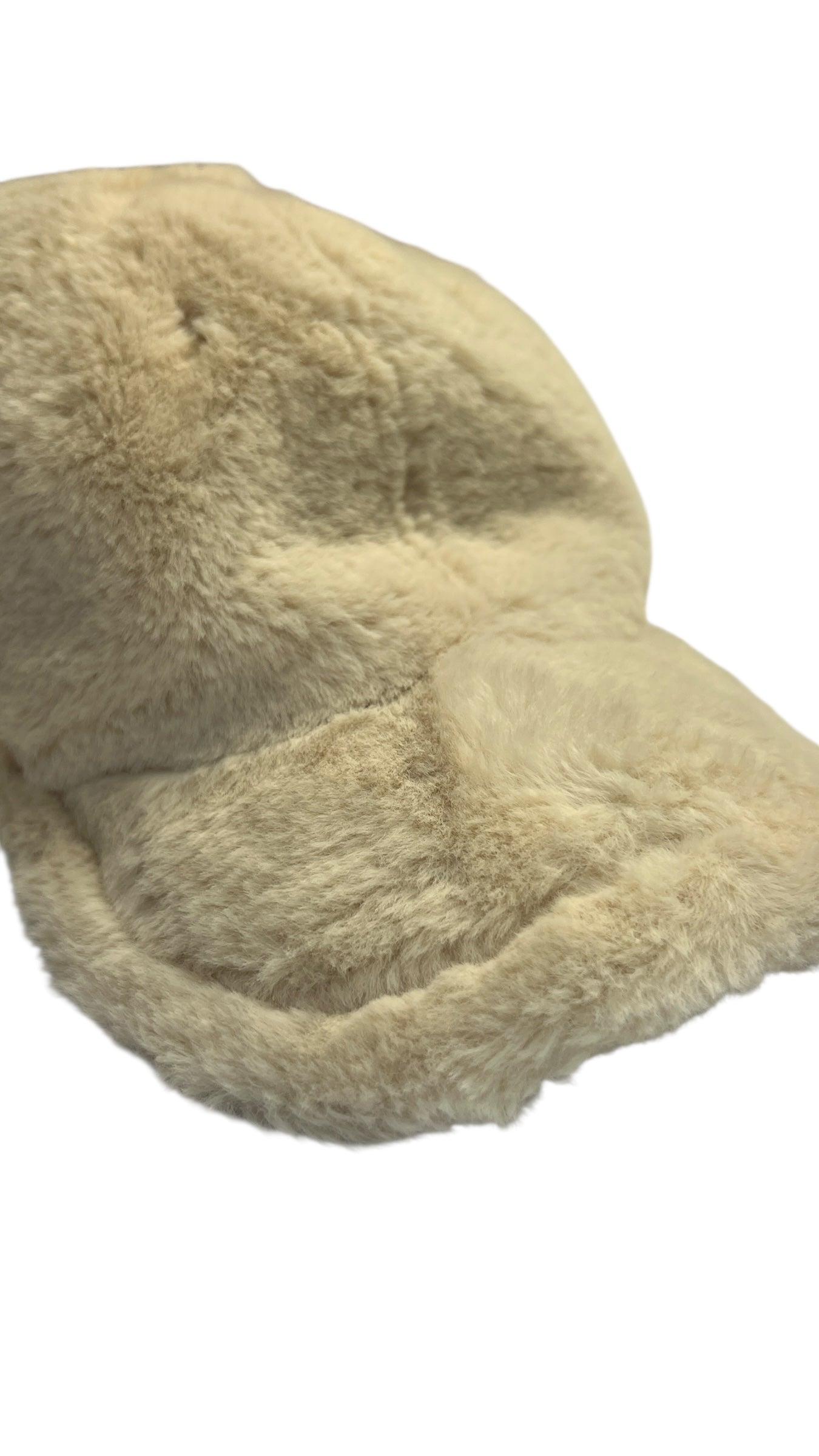 WYETH x Ponyflo Faux Fur Winter Cap – Cream Beige | Tangle-Free Ponytail Hat (OS)