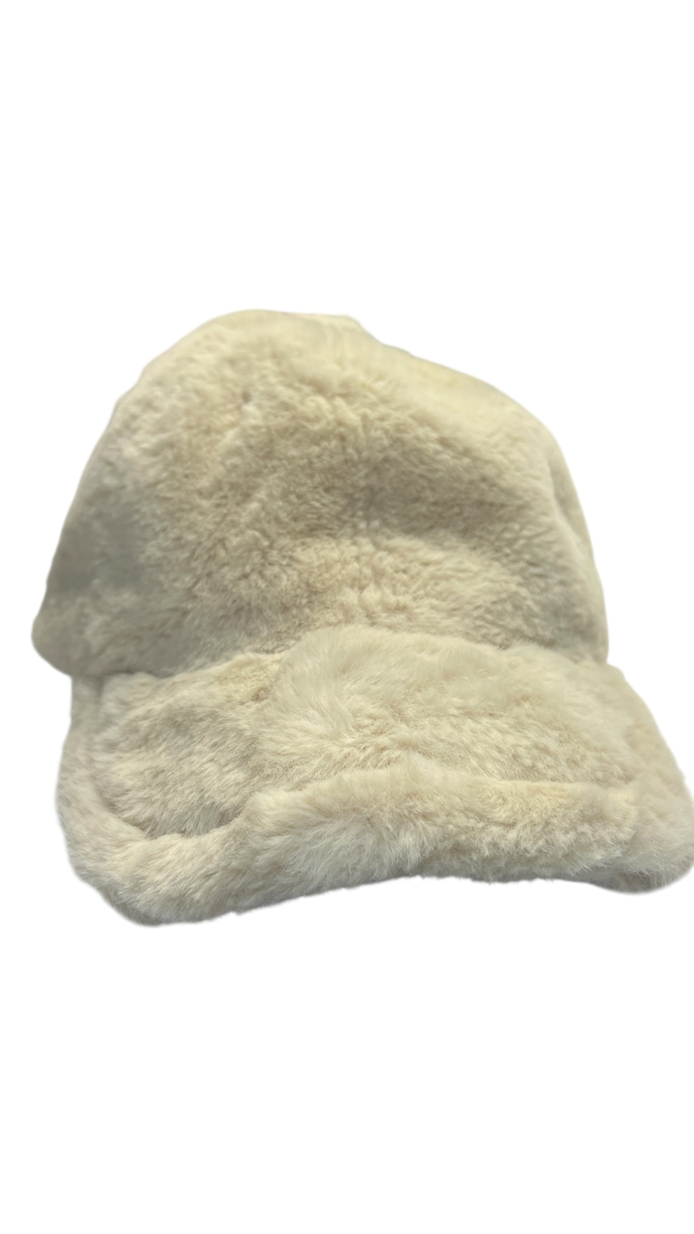 WYETH x Ponyflo Faux Fur Winter Cap – Cream Beige | Tangle-Free Ponytail Hat (OS)
