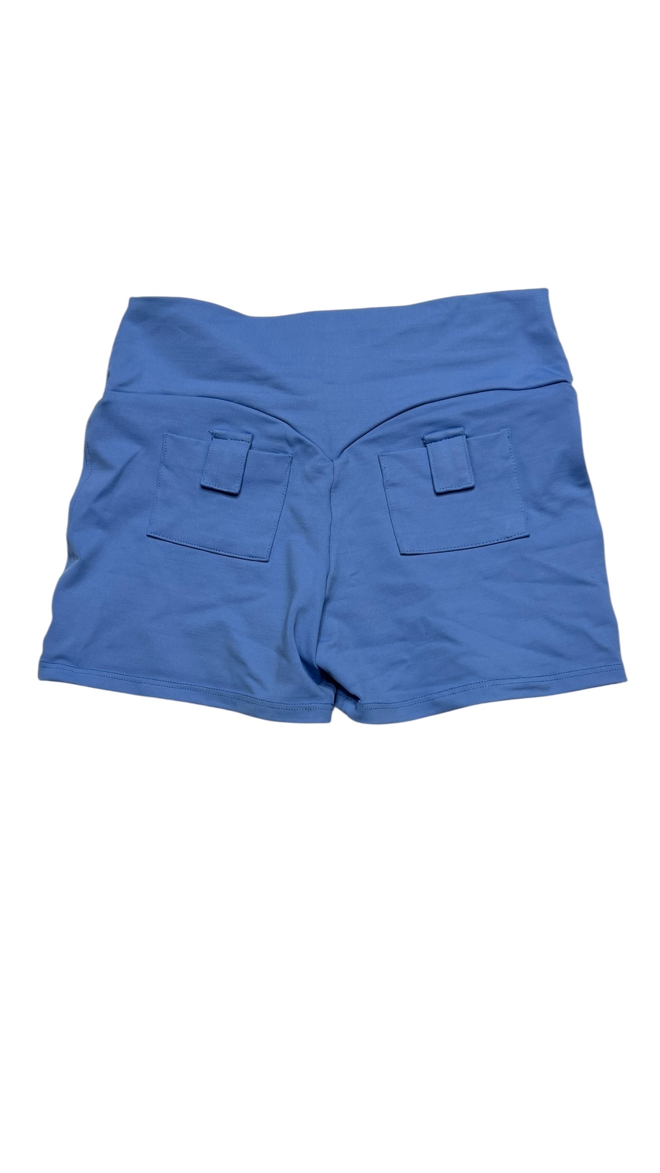 High-Waisted Blue Lounge Shorts with Rhinestone Detail – Size M
