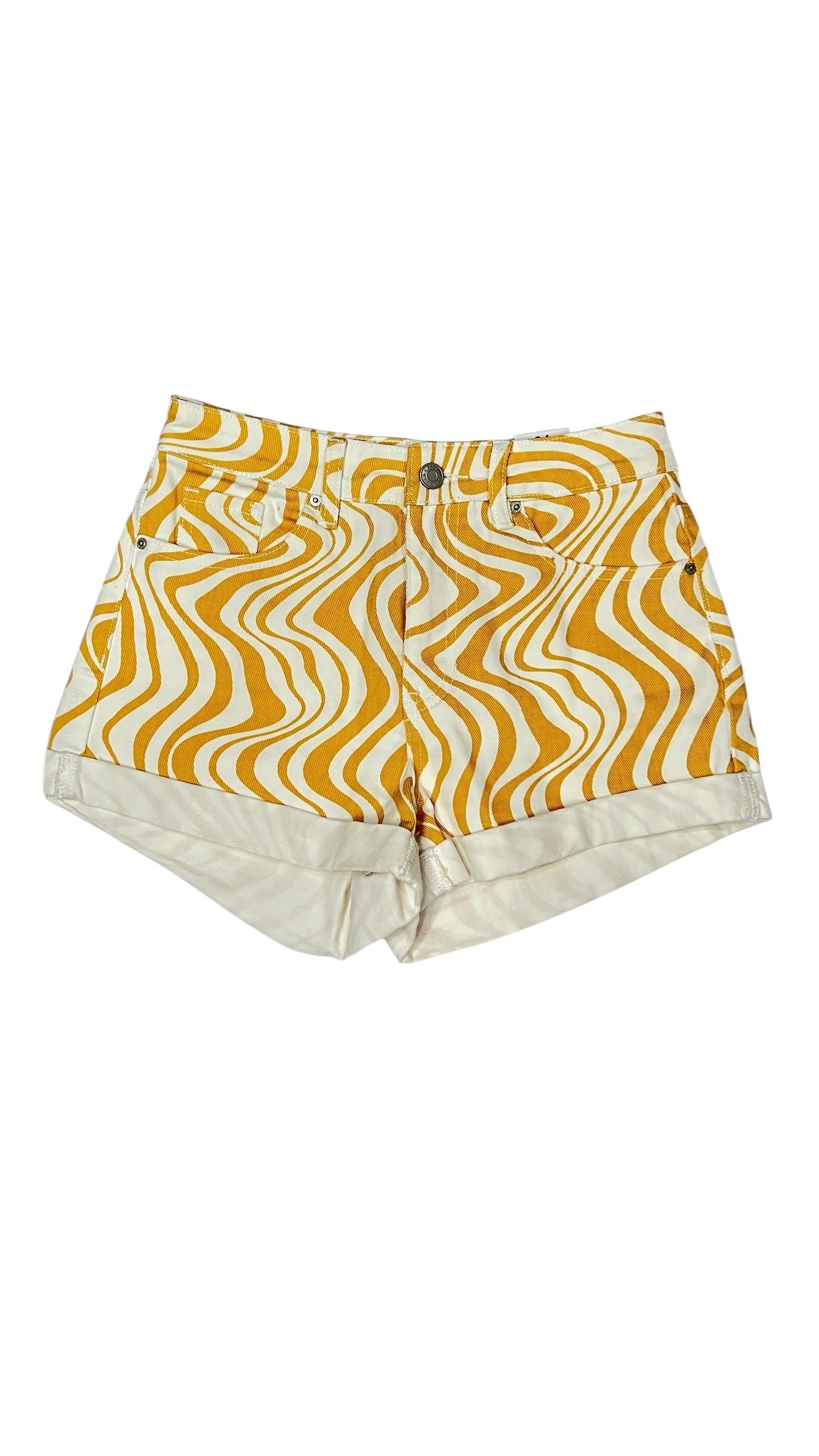 PacSun Yellow Wave Print Mom Shorts – Size 24