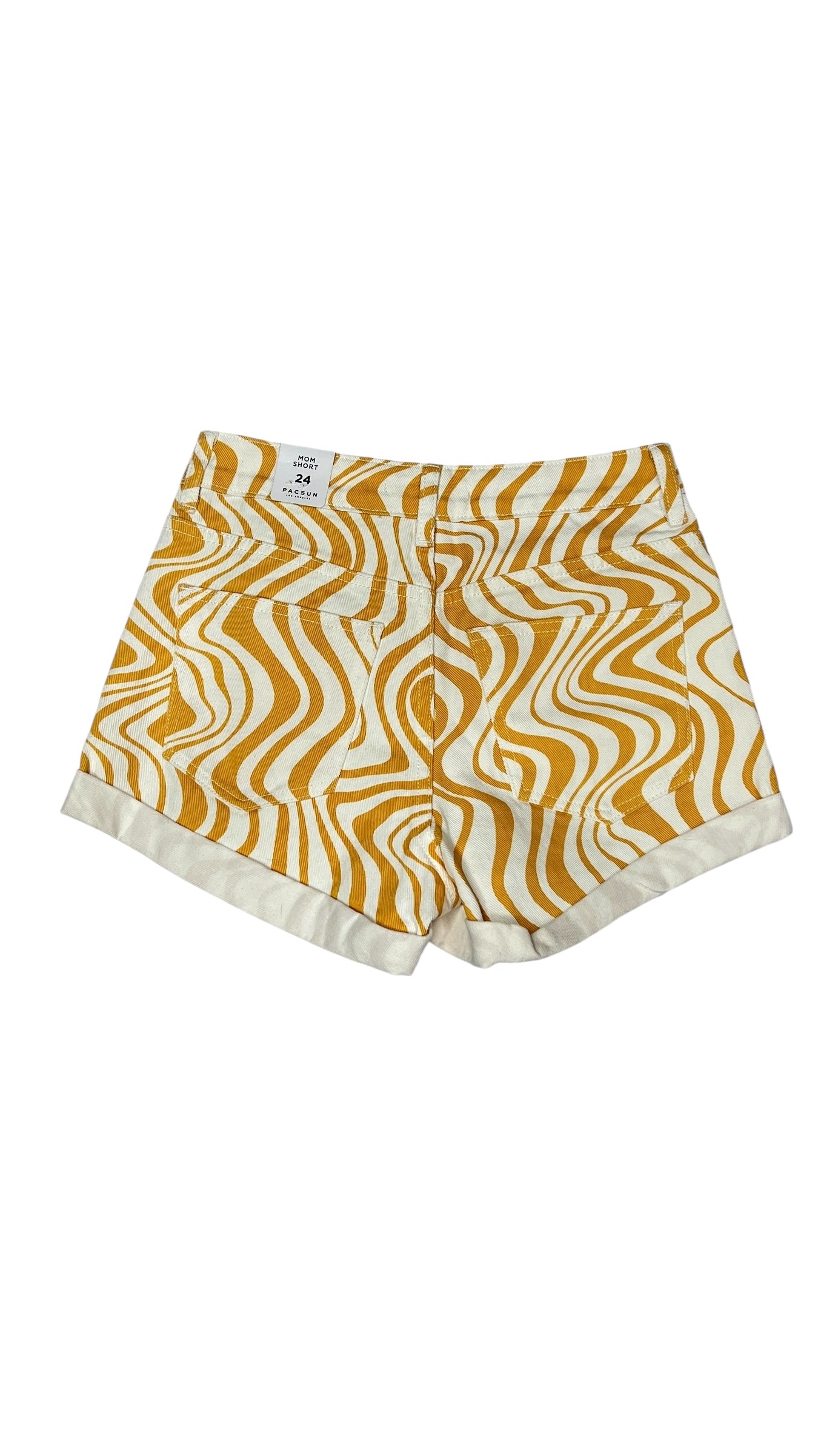 PacSun Yellow Wave Print Mom Shorts – Size 24