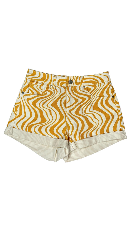 PacSun Yellow Wave Print Mom Shorts – Size 24