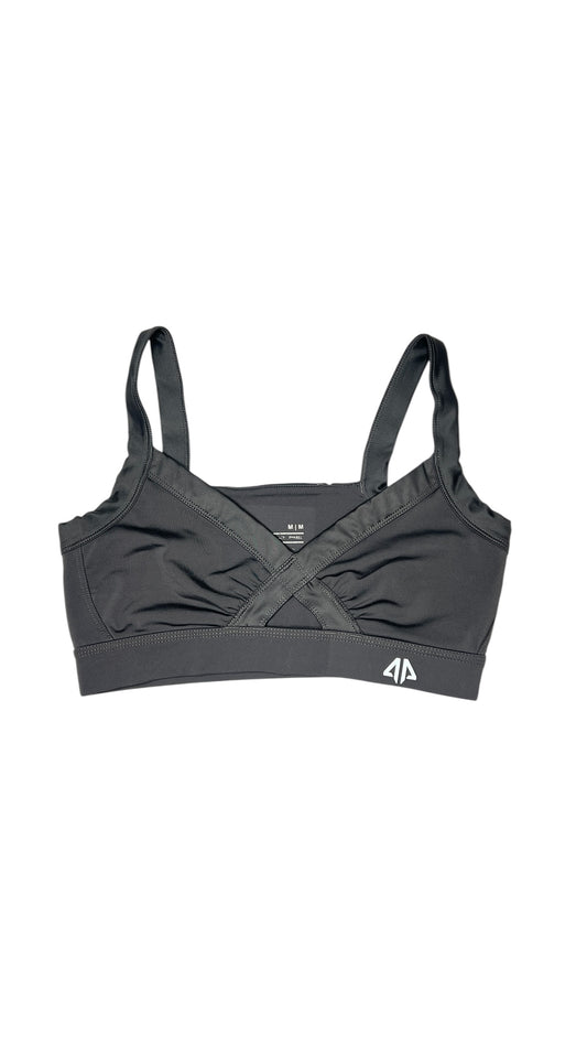 Alpha Prime Apparel Black Criss-Cross Sports Bra – Size Medium