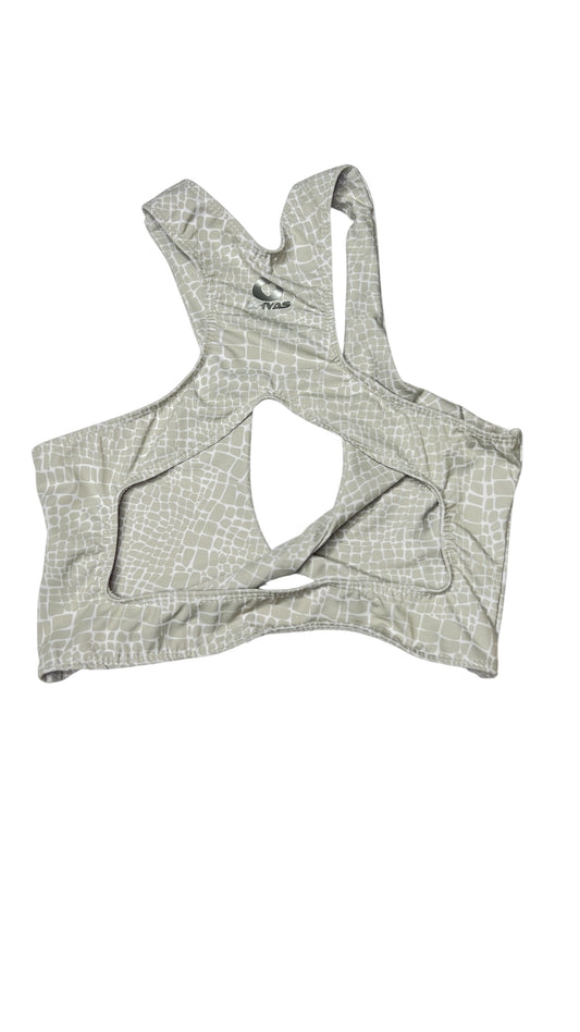 Croc-Print Cutout Racerback Sports Bra – Onyx USA – Size Medium
