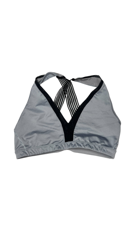 Gray & Black Mesh Strap Sports Bra – Size Medium
