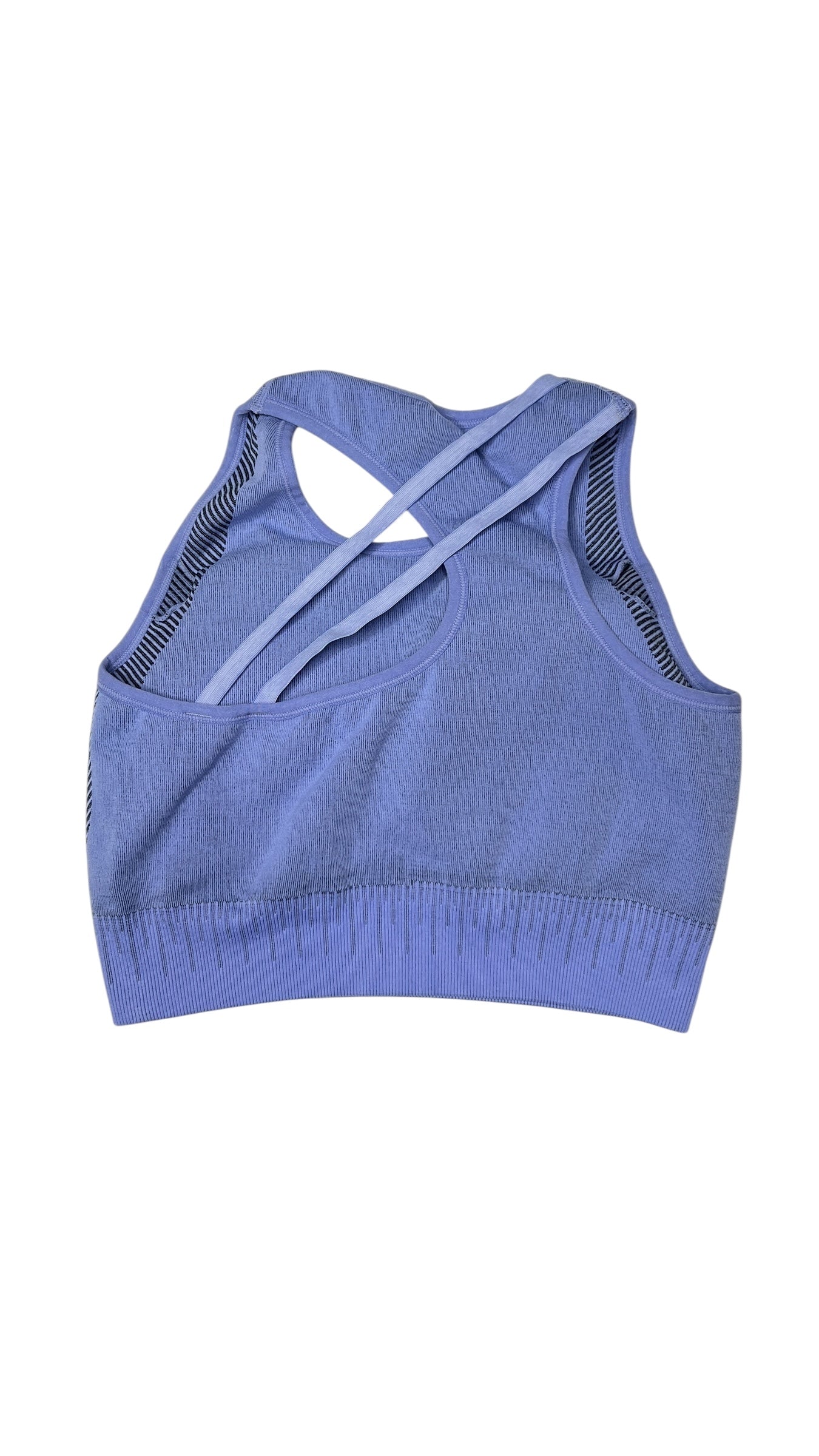 Periwinkle & Black Sculpt Seamless Sports Bra – Size Small / Medium