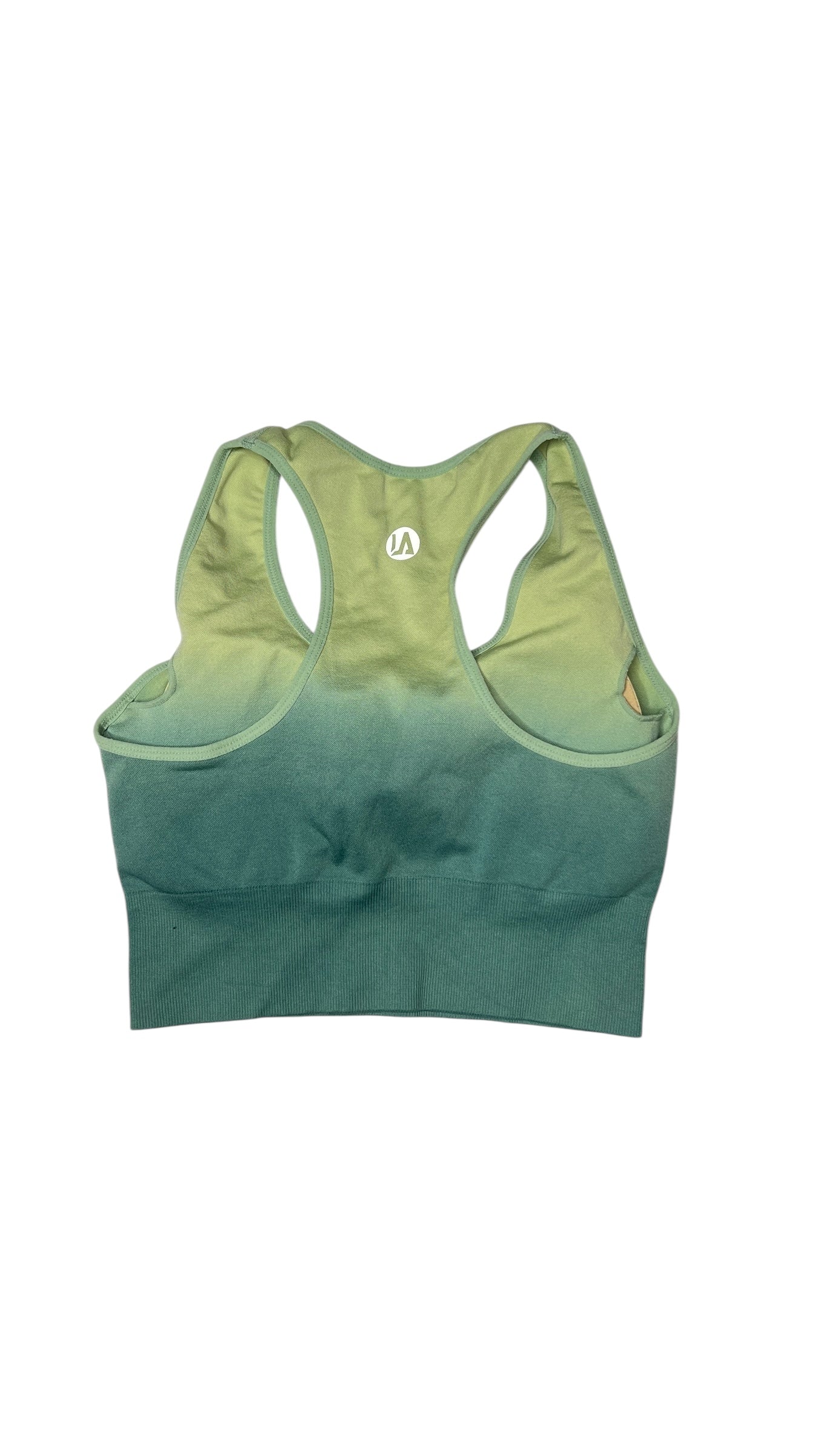 Green Ombré Ribbed Seamless Sports Bra – Size Small/Medium