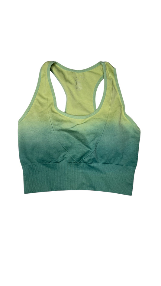 Green Ombré Ribbed Seamless Sports Bra – Size Small/Medium