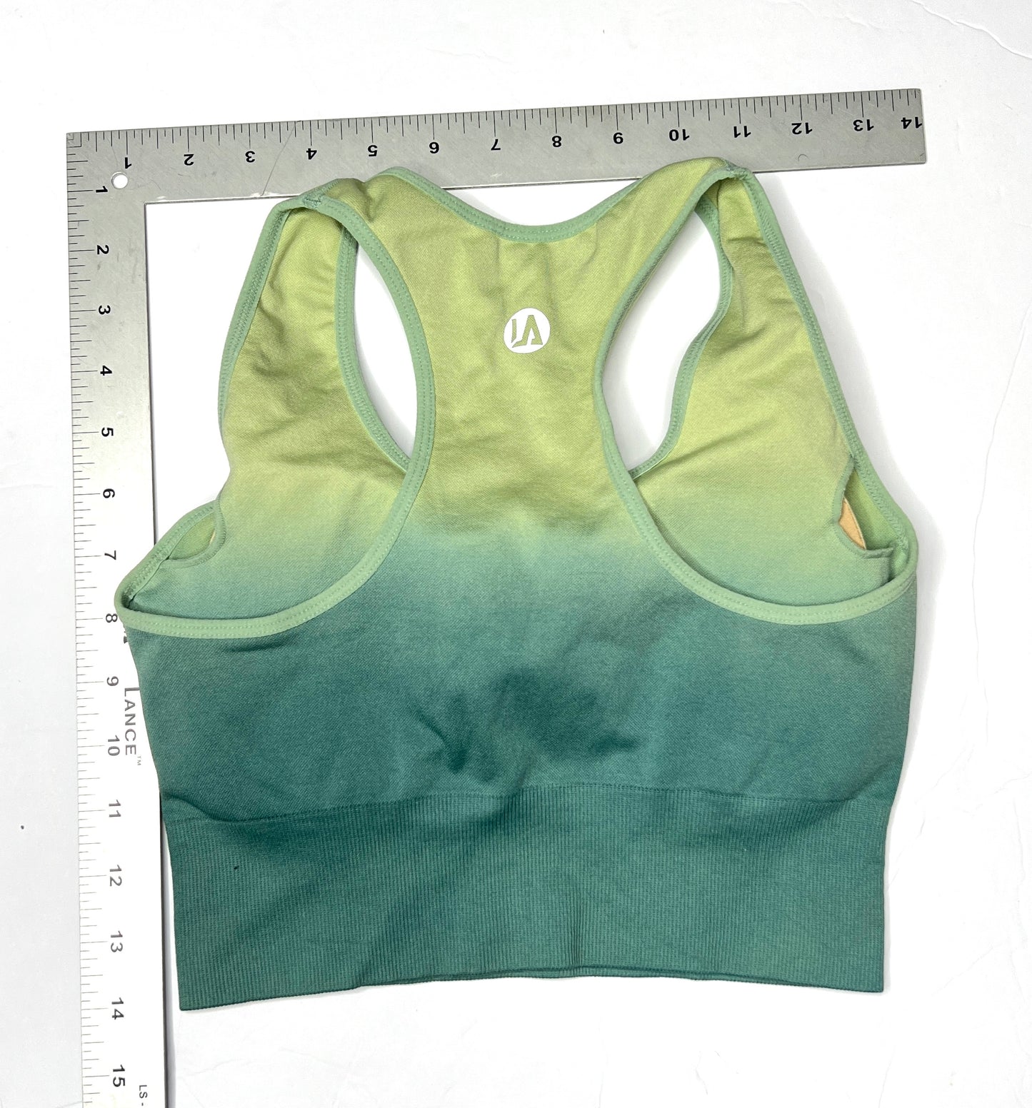 Green Ombré Ribbed Seamless Sports Bra – Size Small/Medium