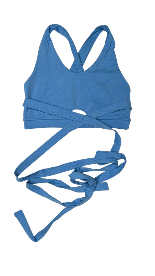Gymshark Wrap Tie-Back Sports Bra – Ocean Blue – Size Small