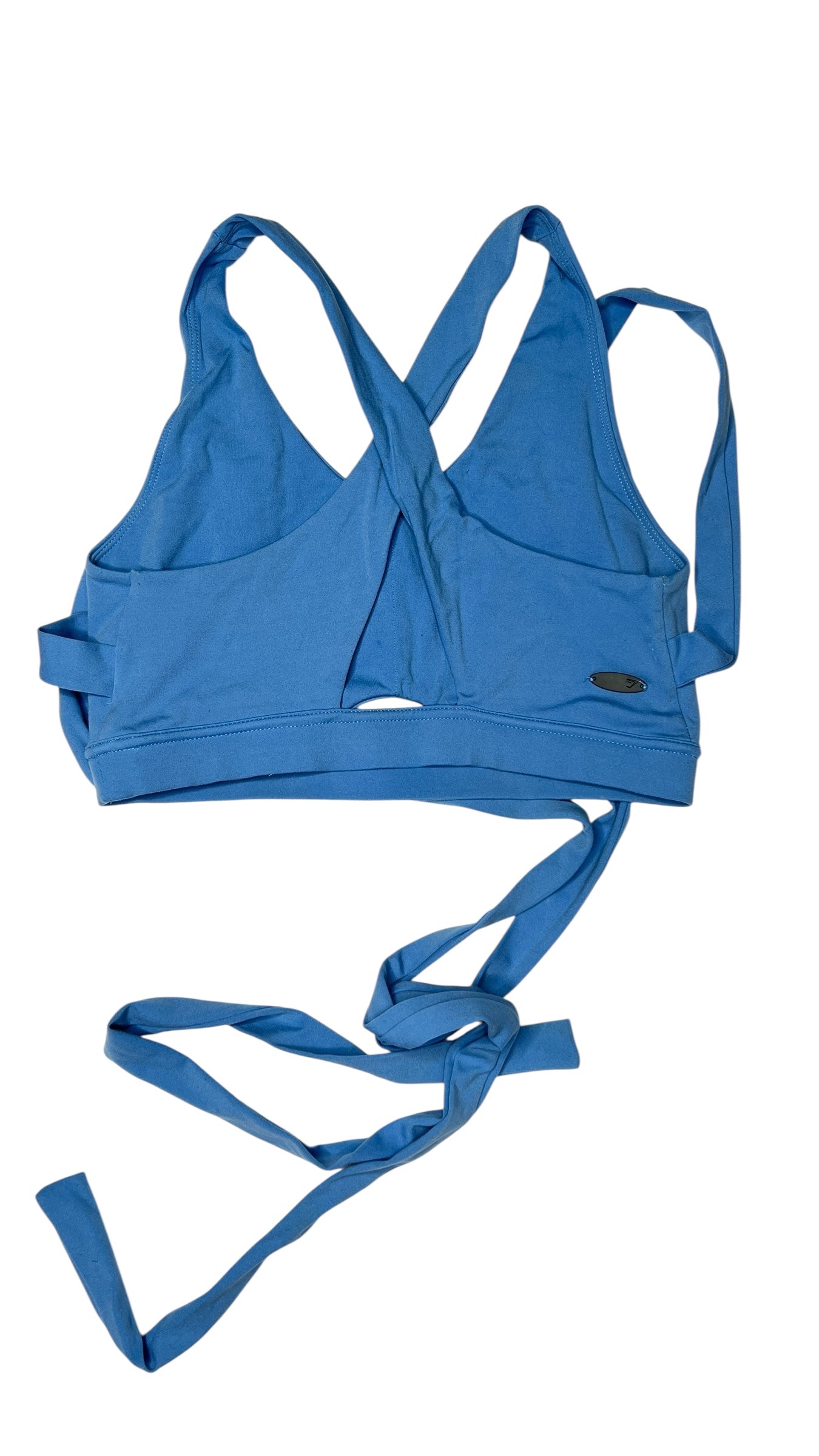 Gymshark Wrap Tie-Back Sports Bra – Ocean Blue – Size Small