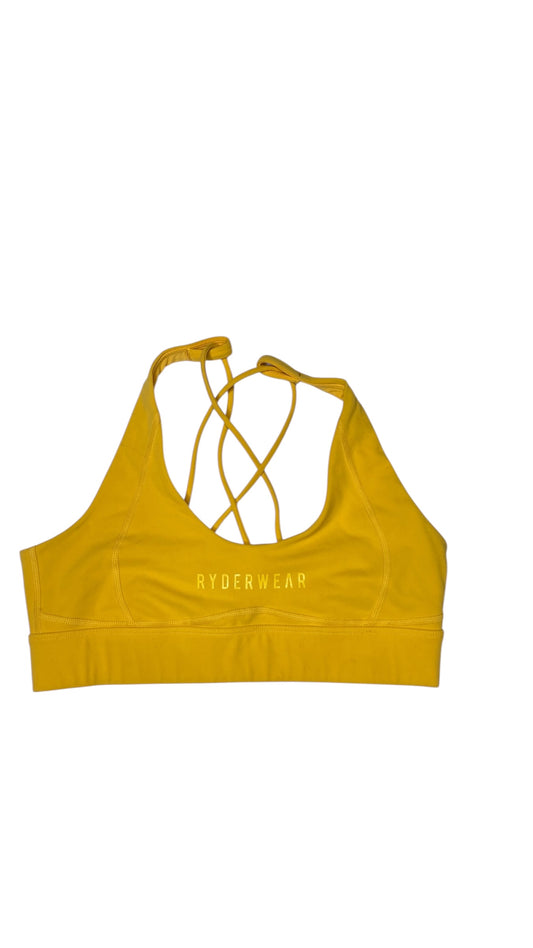 Ryderwear Yellow Strappy Back Sports Bra – Size Small