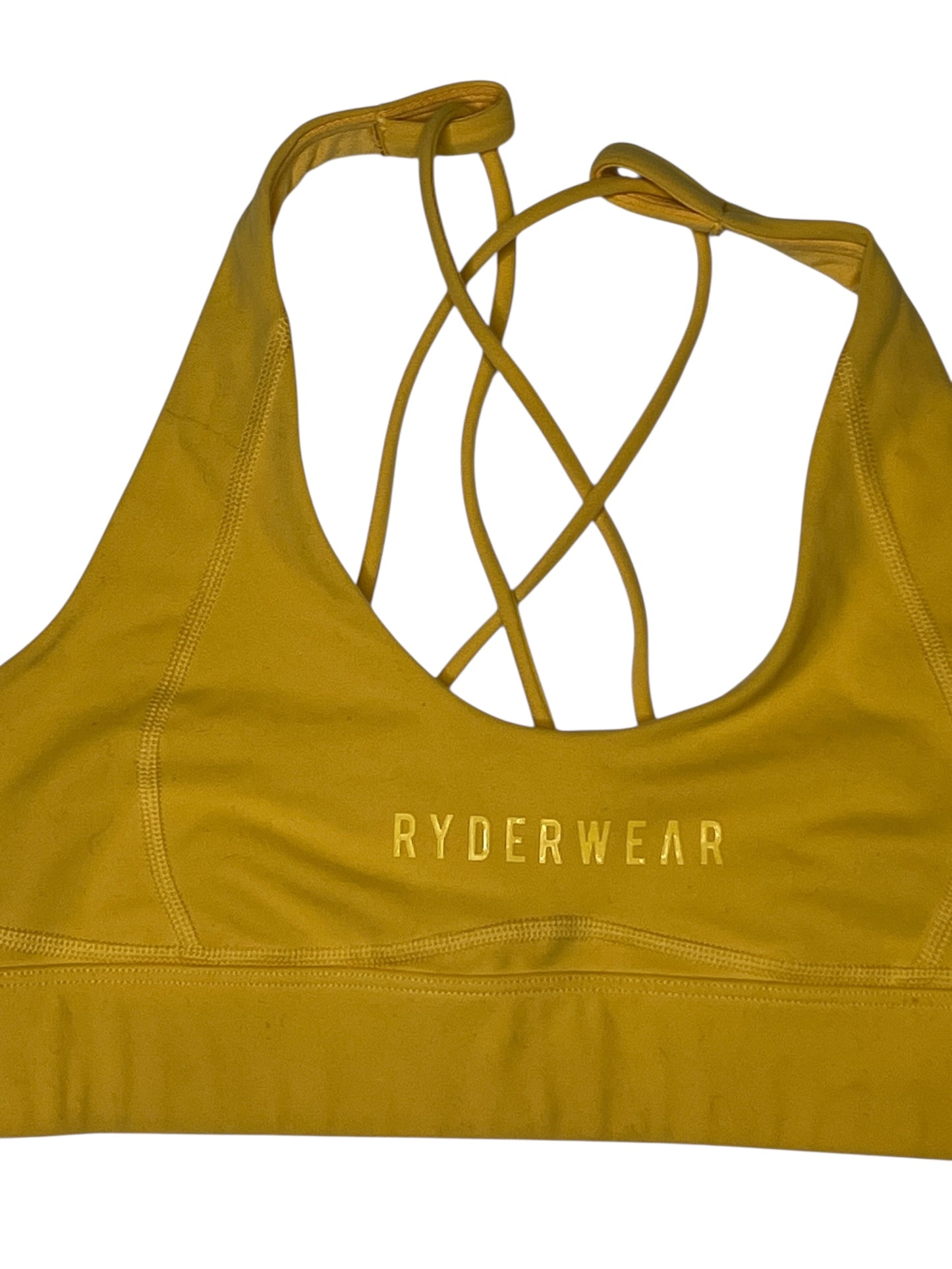 Ryderwear Yellow Strappy Back Sports Bra – Size Small
