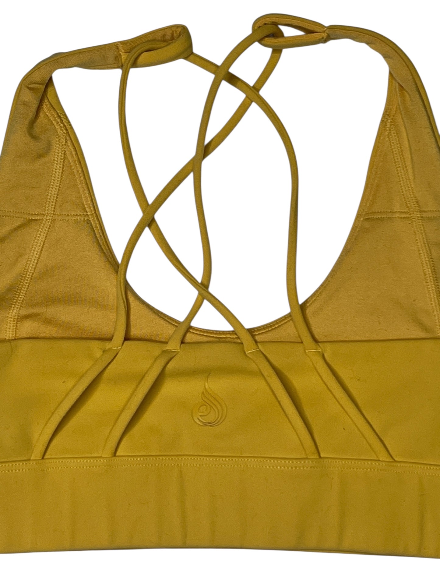 Ryderwear Yellow Strappy Back Sports Bra – Size Small