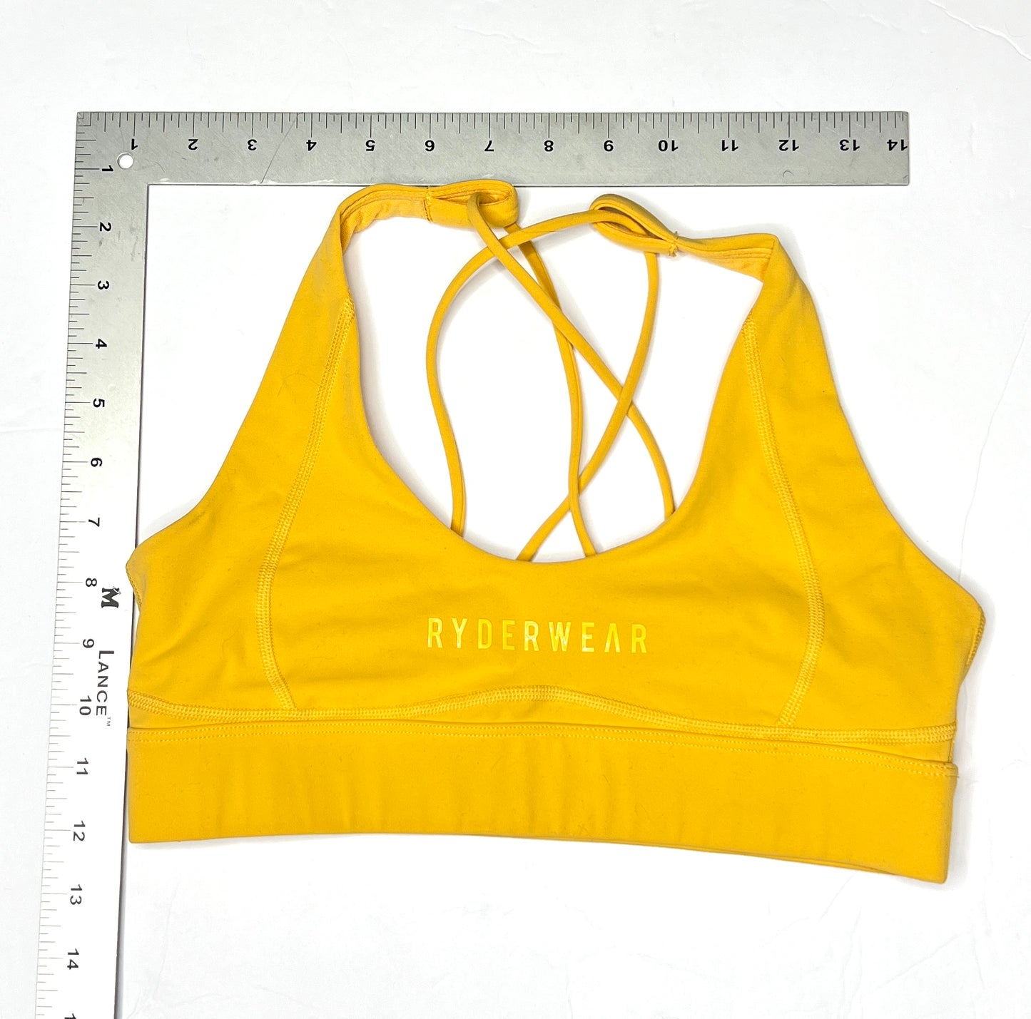 Ryderwear Yellow Strappy Back Sports Bra – Size Small
