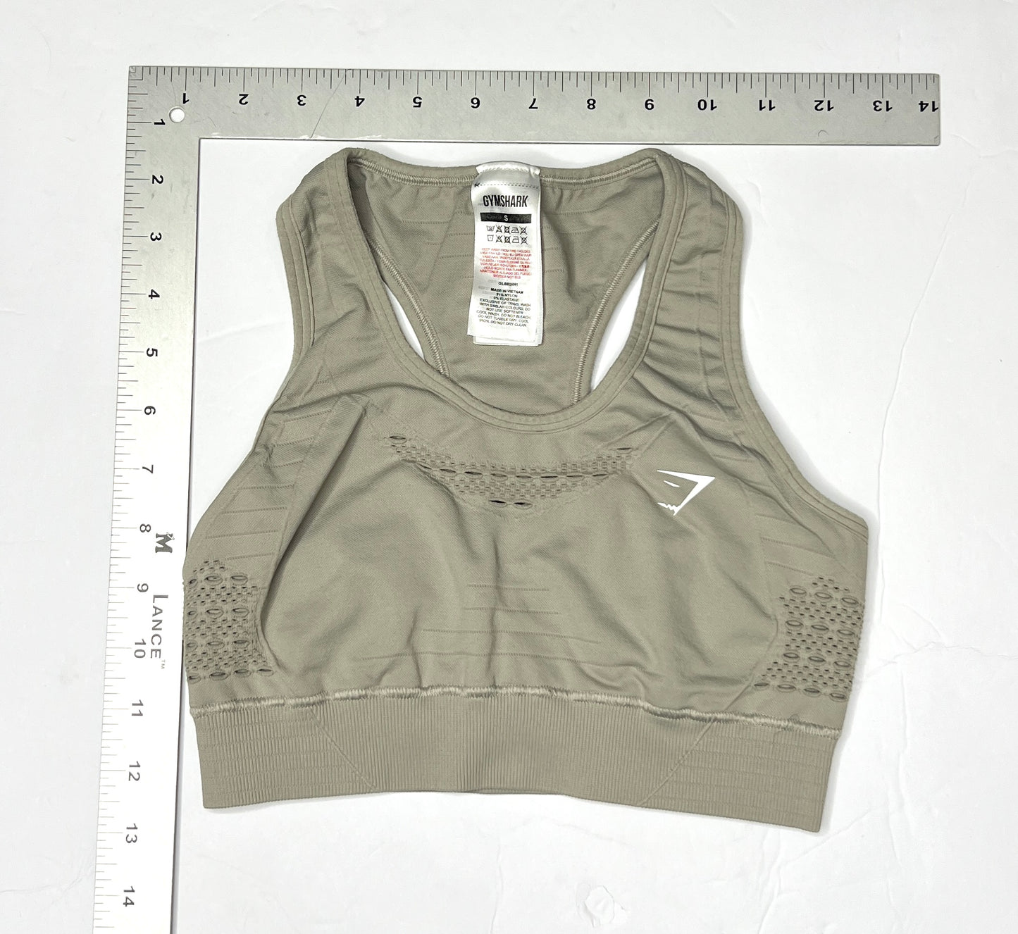 Gymshark Flex Sports Bra in Taupe – Size Small