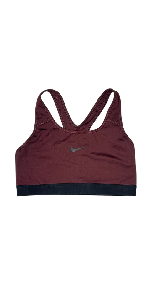 Nike Maroon Sports Bra with Black Band – Size Small/Medium