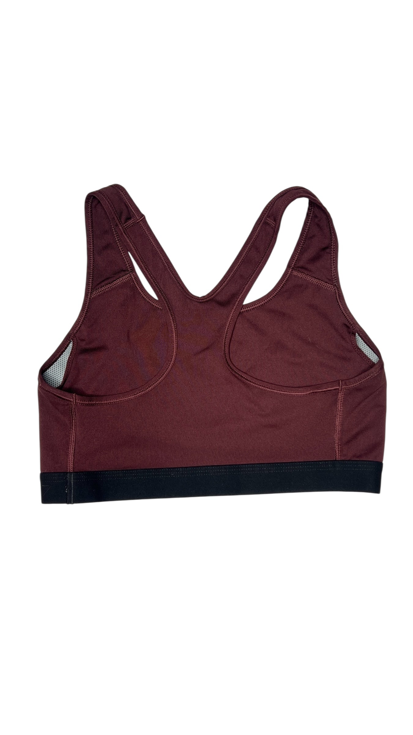Nike Maroon Sports Bra with Black Band – Size Small/Medium