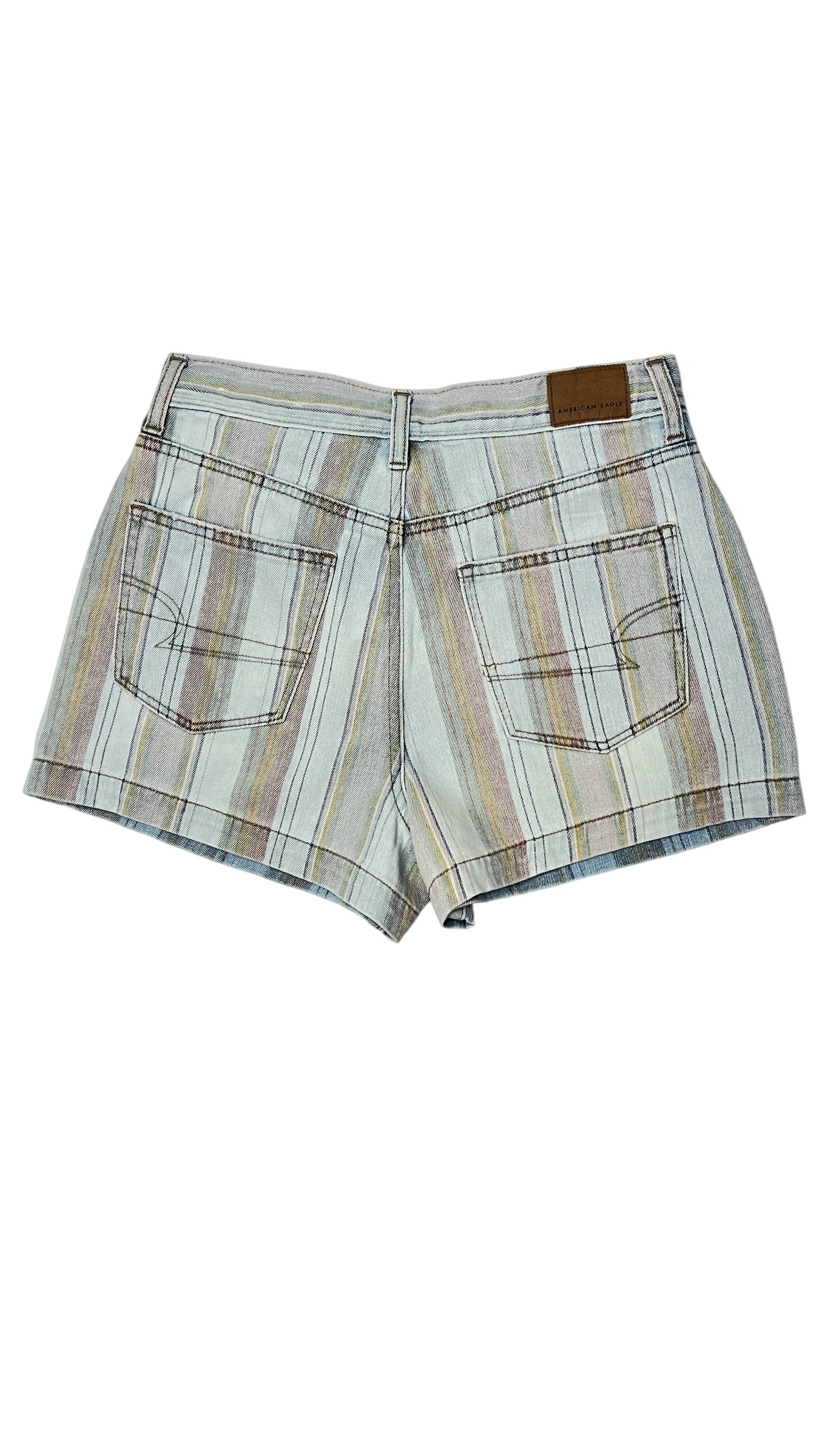 American Eagle Striped Denim Shorts - Size 2