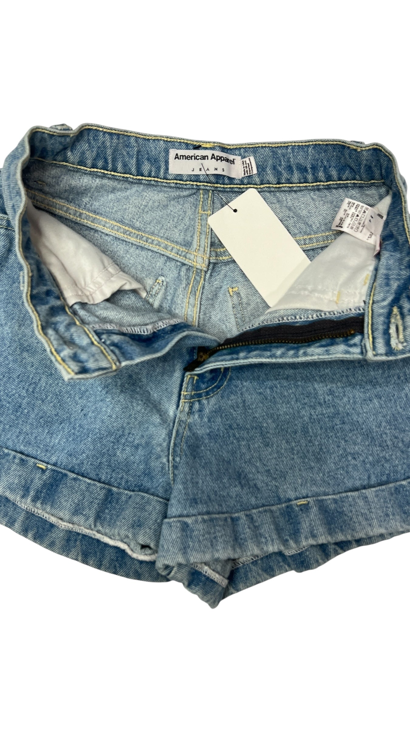 American Apparel High-Waisted Denim Shorts – Size 28 (W28)
