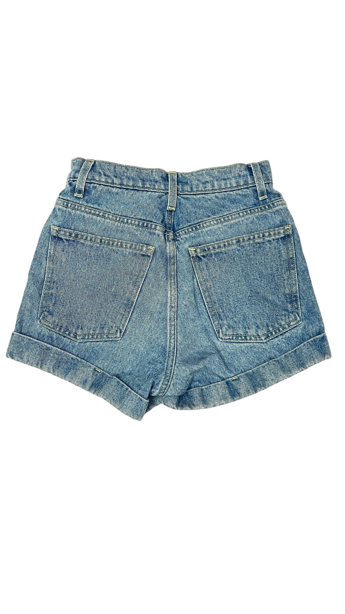 American Apparel High-Waisted Denim Shorts – Size 28 (W28)