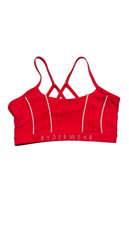 Ryderwear Red Criss-Cross Back Sports Bra Size S