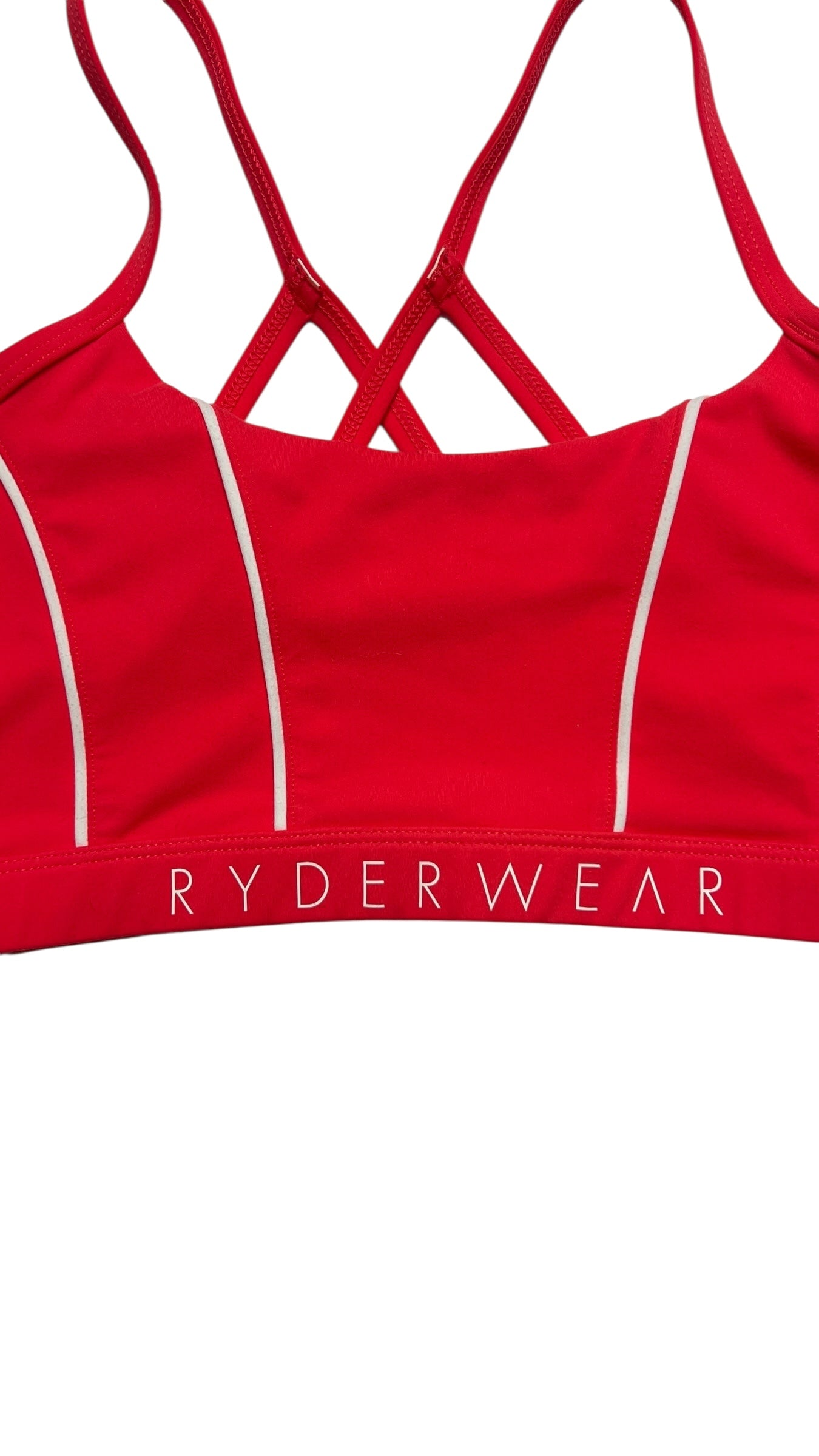 Ryderwear Red Criss-Cross Back Sports Bra Size S