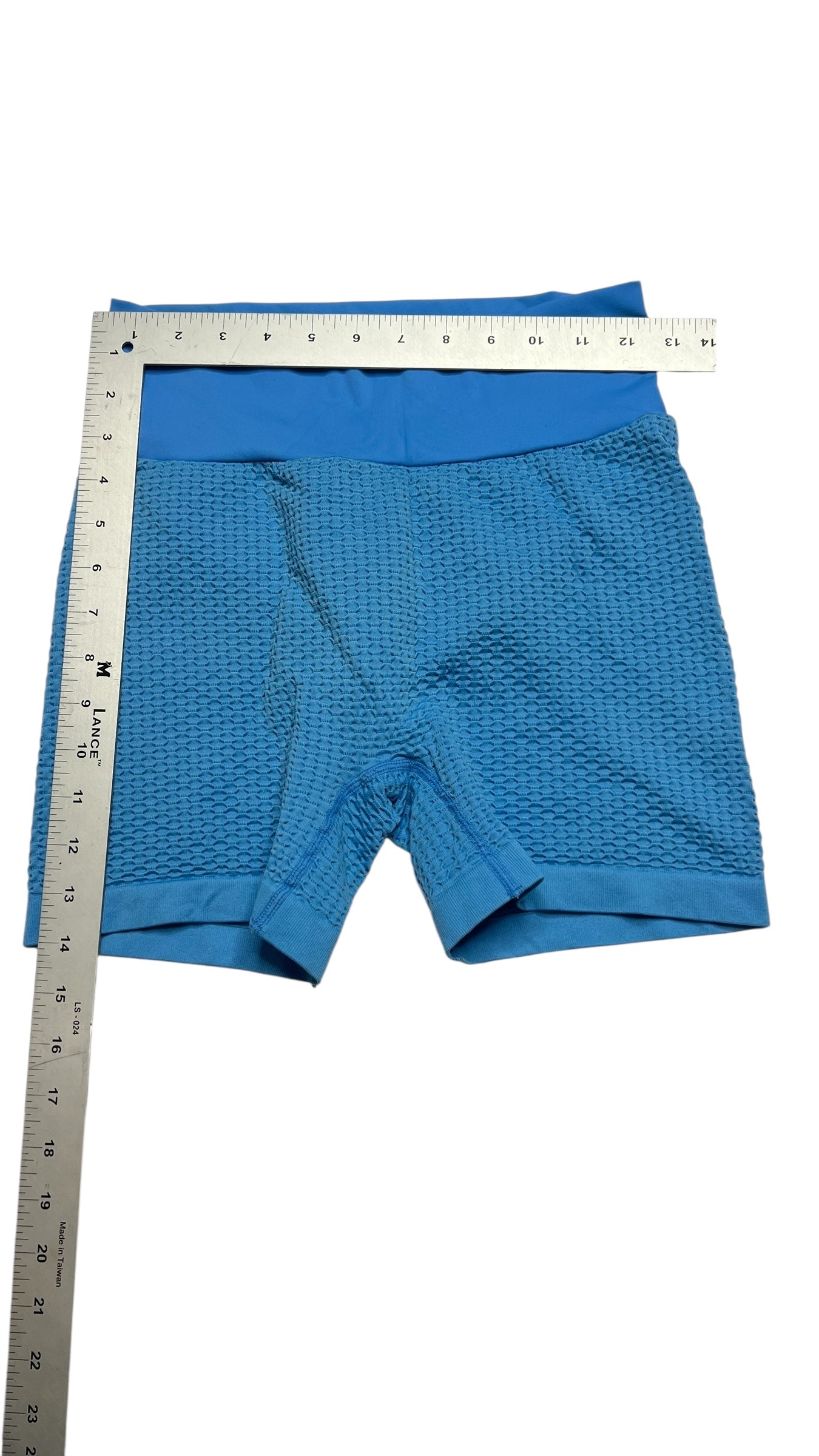Ryderwear Blue Honeycomb Biker Shorts – Size M
