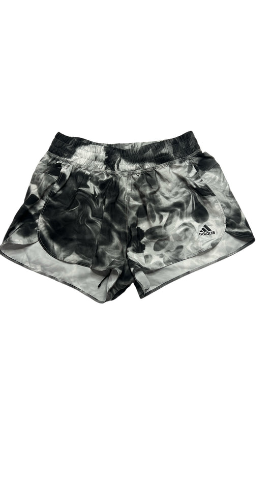 Adidas Black & Gray Tie-Dye Running Shorts – Size XS