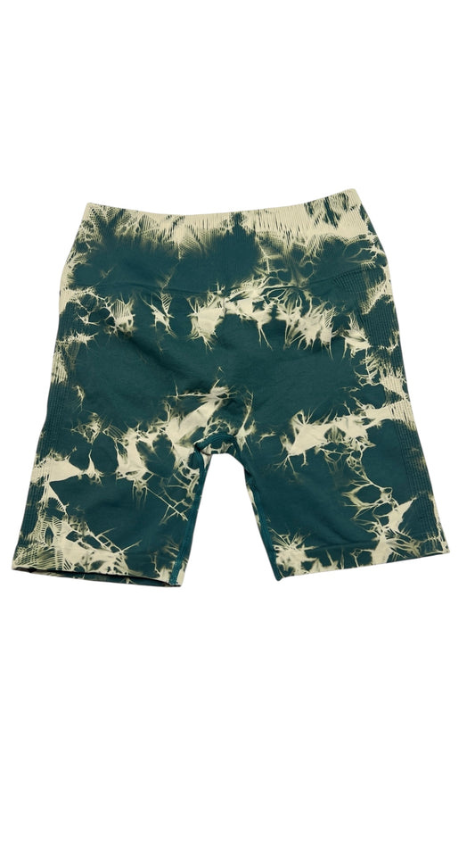 Tie-Dye Seamless Scrunch Shorts – Green StormSize M