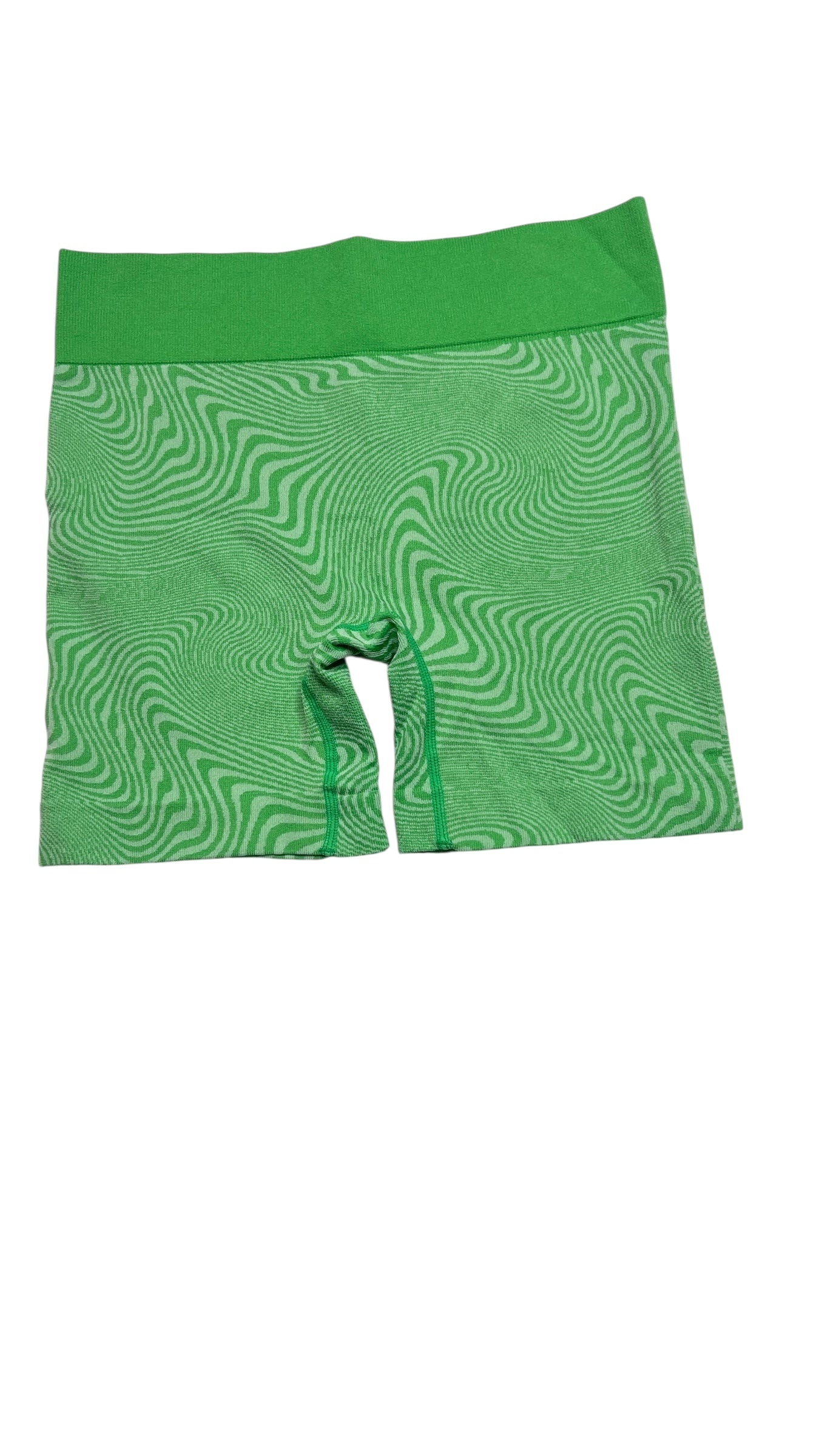 Green Swirl Seamless High-Waisted Shorts – Size M
