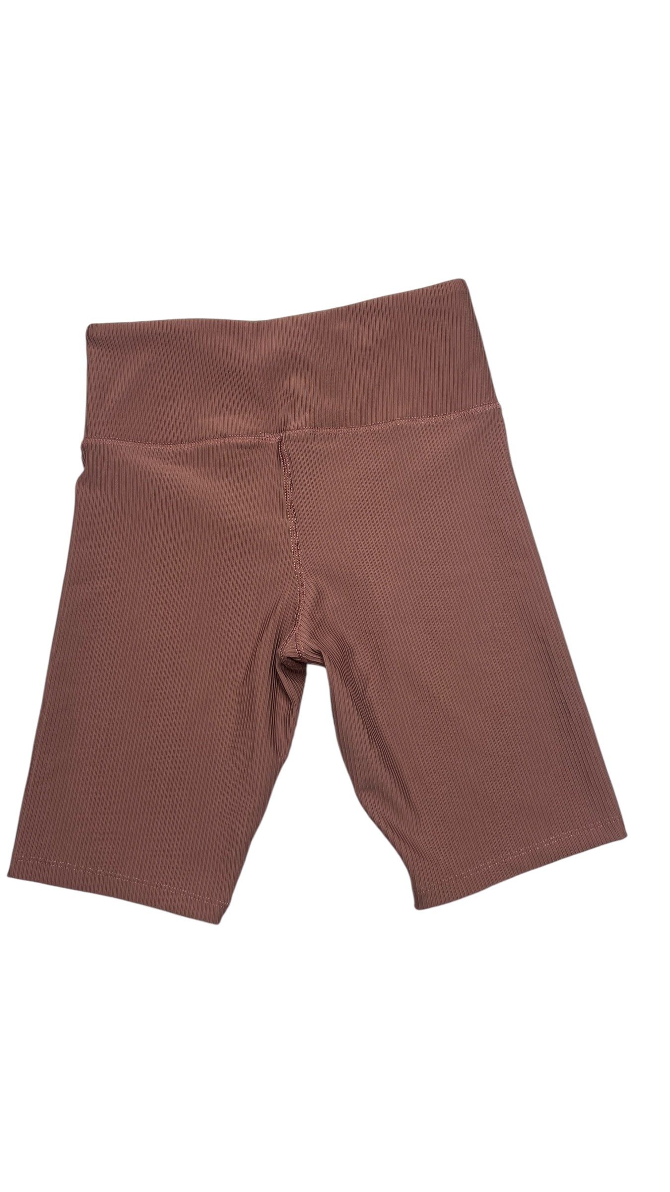 G Baby Ribbed High Waist Seamless Shorts – Mauve (Size M)