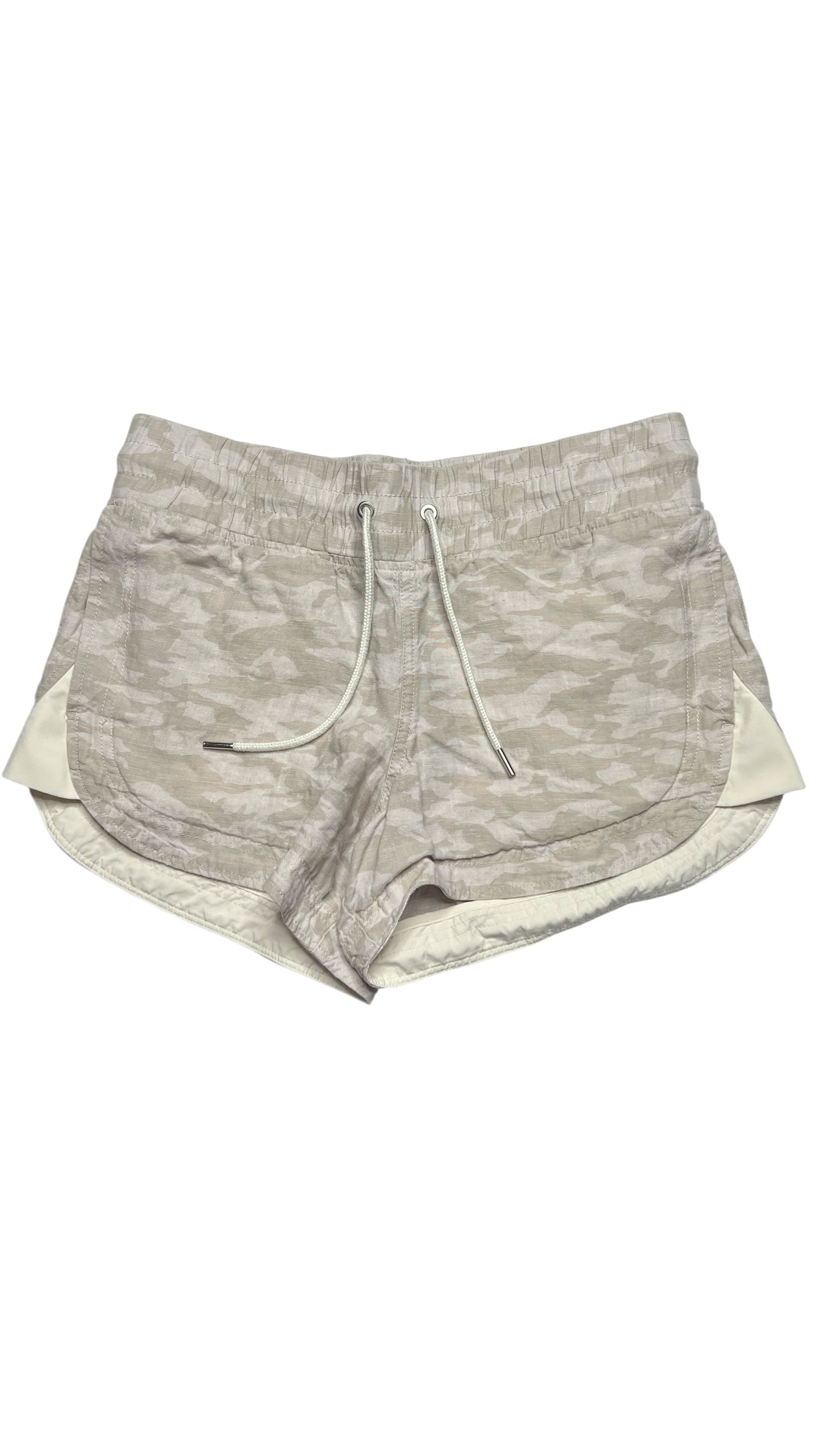 Athleta Cabo Linen Camo Shortie Shorts – Size 6