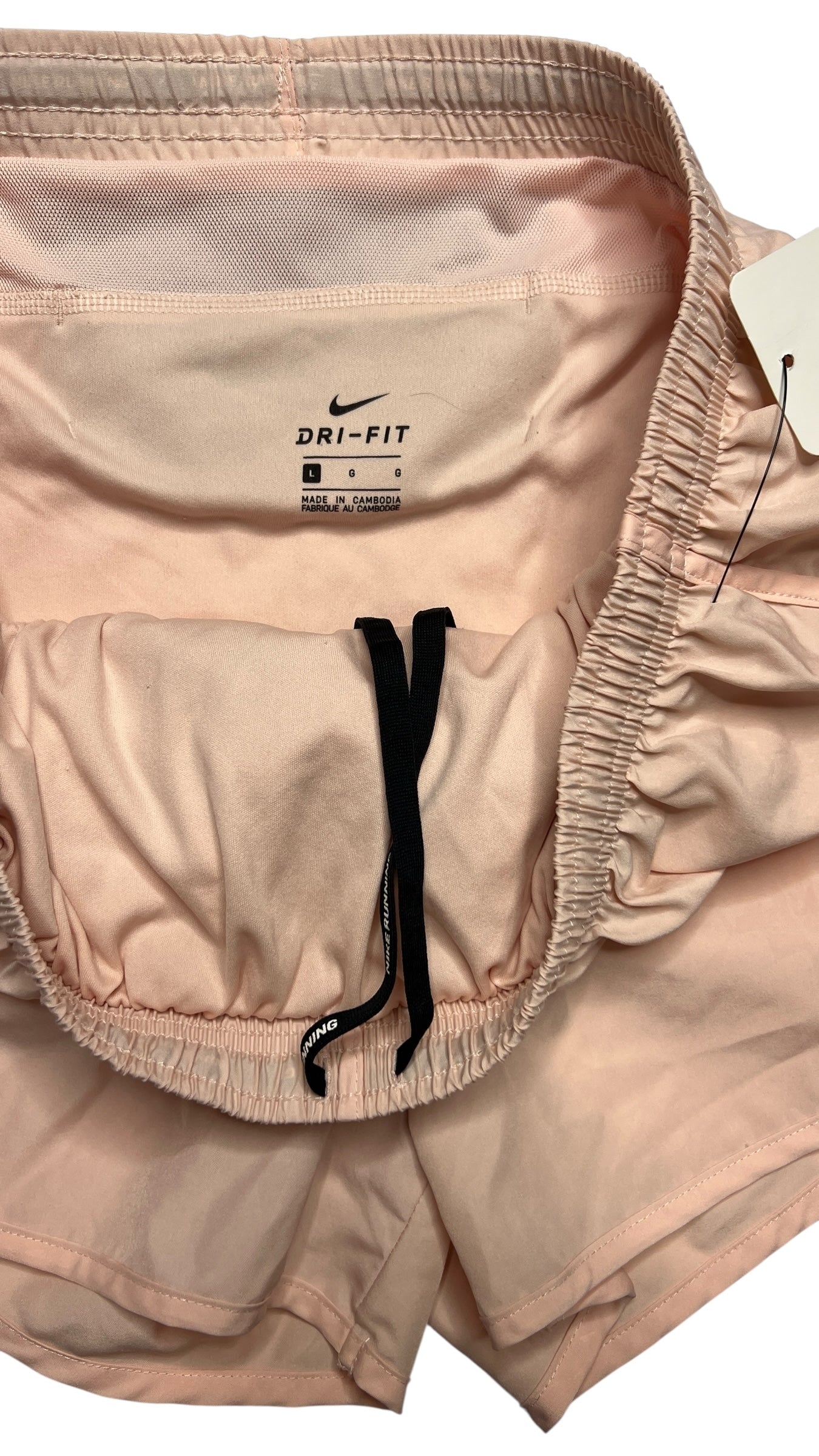 Nike Dri-FIT Tempo Running Shorts – Blush Pink (Size L)
