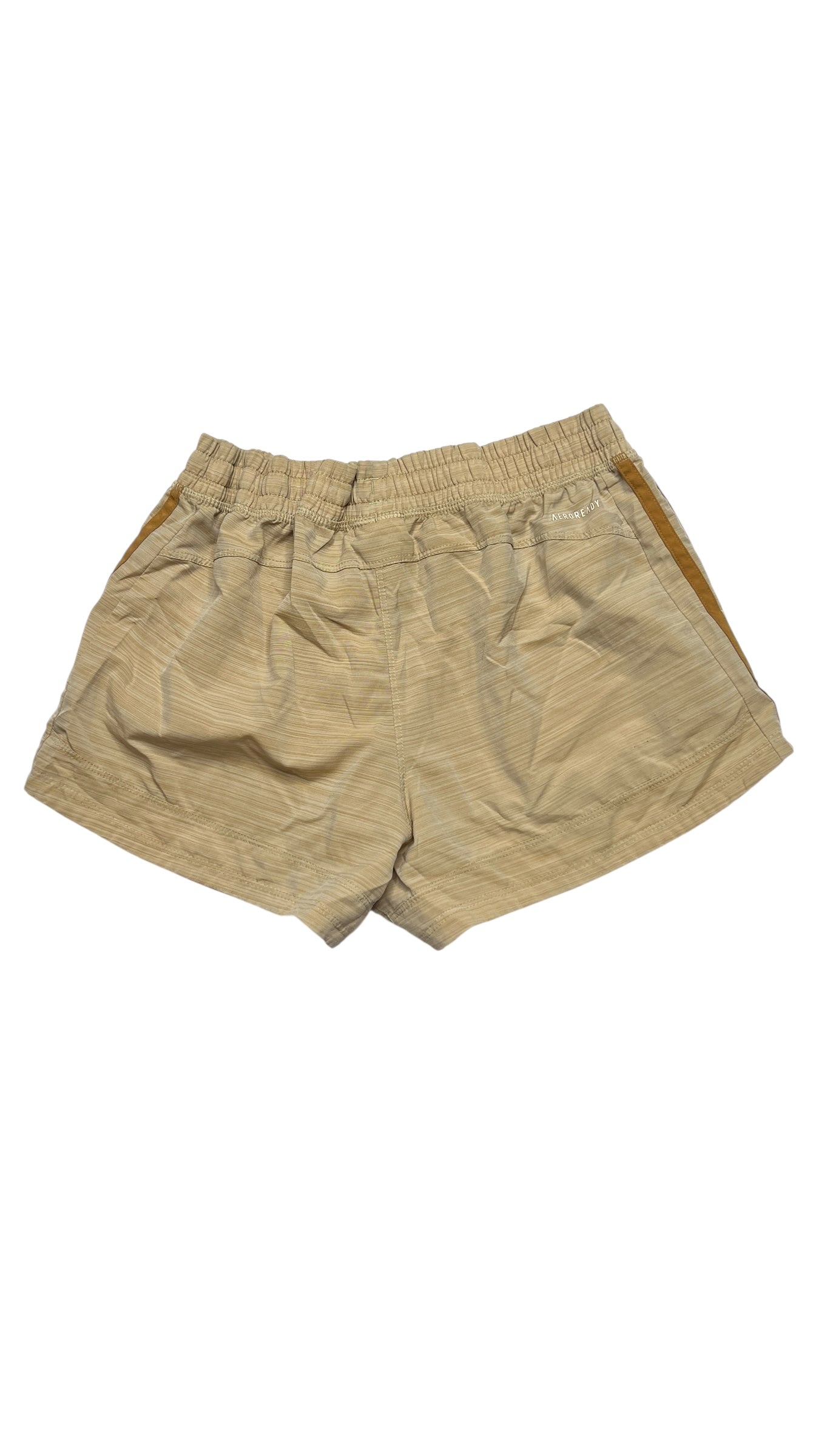 Adidas AEROREADY Lightweight Performance Shorts – Tan Striped (Size M)