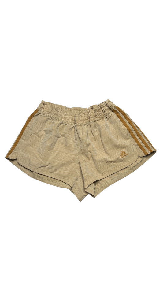 Adidas AEROREADY Lightweight Performance Shorts – Tan Striped (Size M)