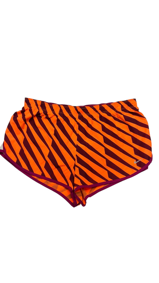 Nike Dri-FIT Tempo Running Shorts - Orange/Burgundy Stripe