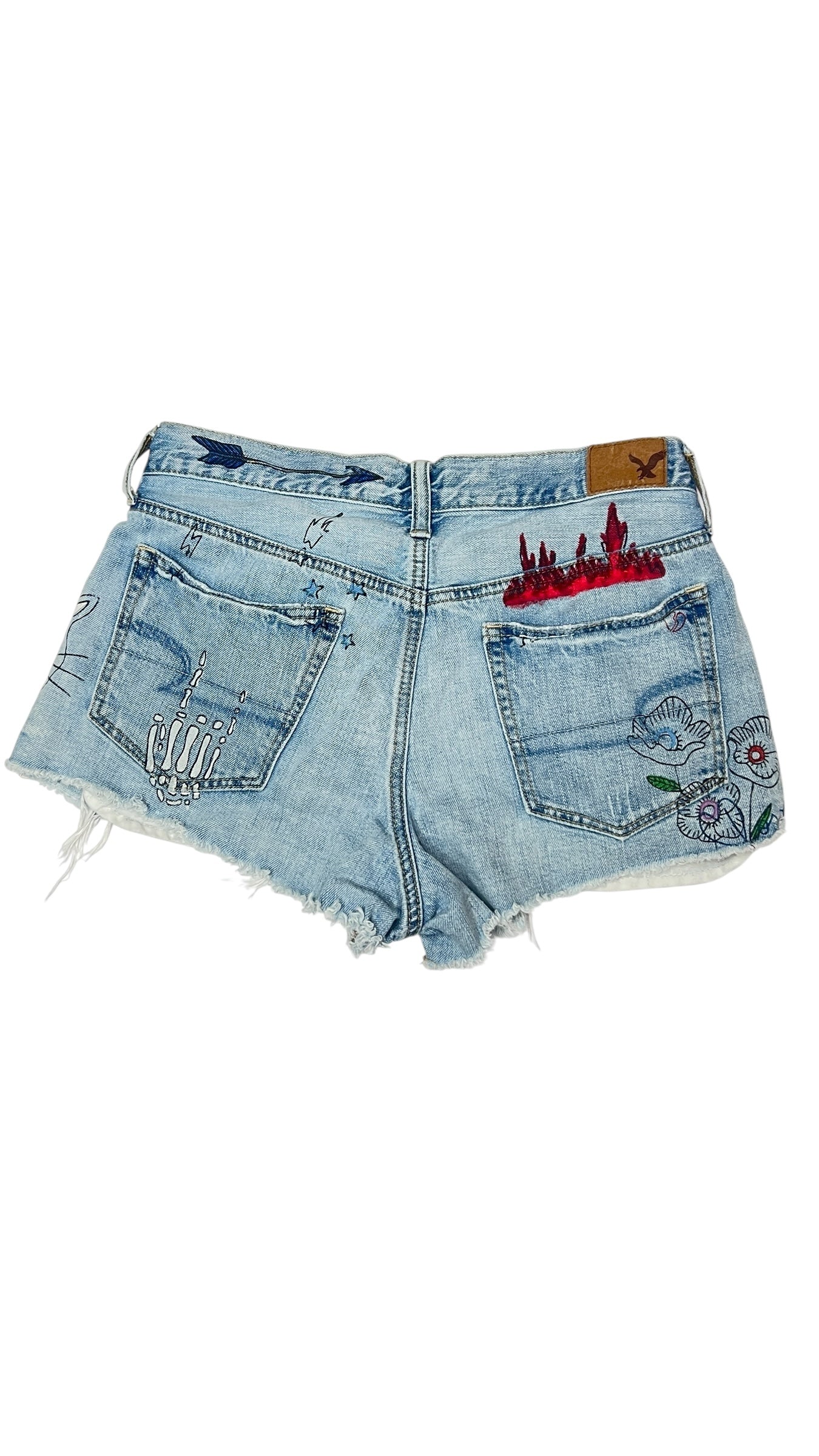 American Eagle Distressed Denim Shorts (W28)