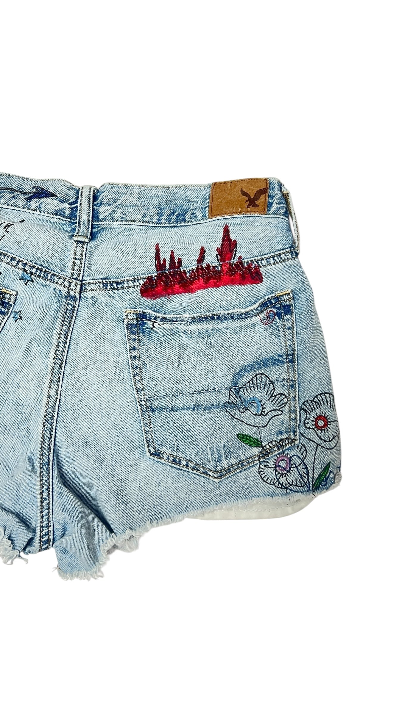 American Eagle Distressed Denim Shorts (W28)