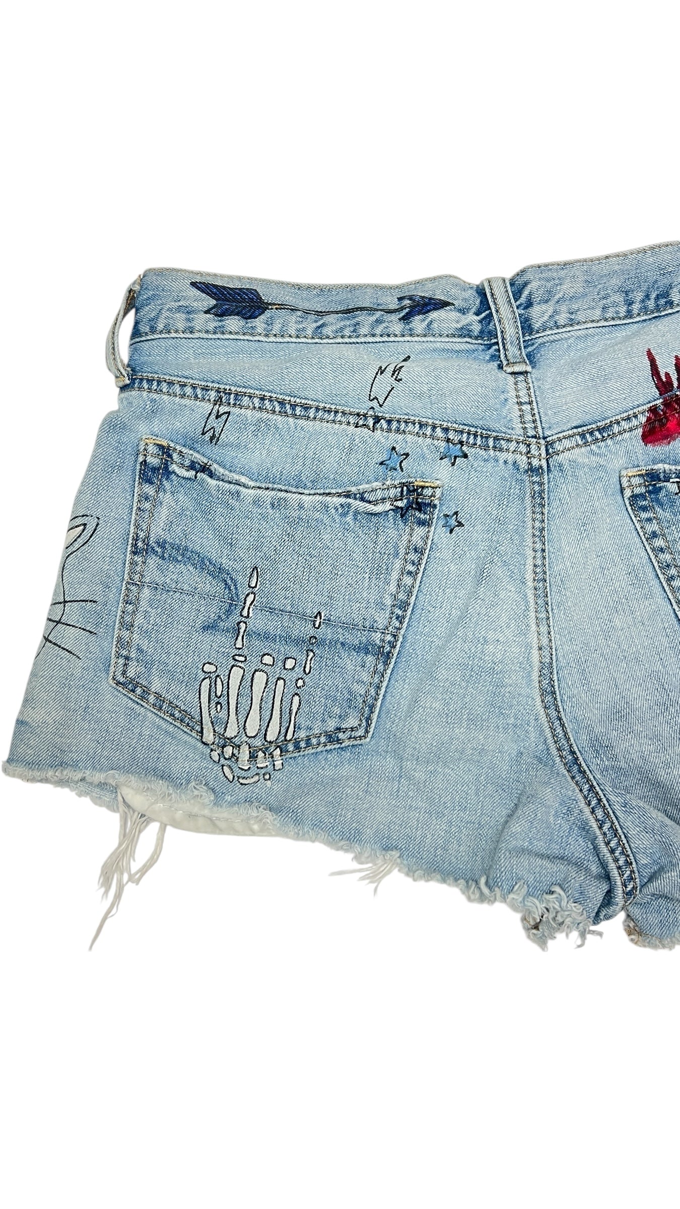 American Eagle Distressed Denim Shorts (W28)